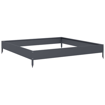 Plantenbak verhoogd 100x100x18,5 cm staal antracietkleurig