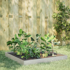 Raised planter 100x100x18.5 cm stainless steel