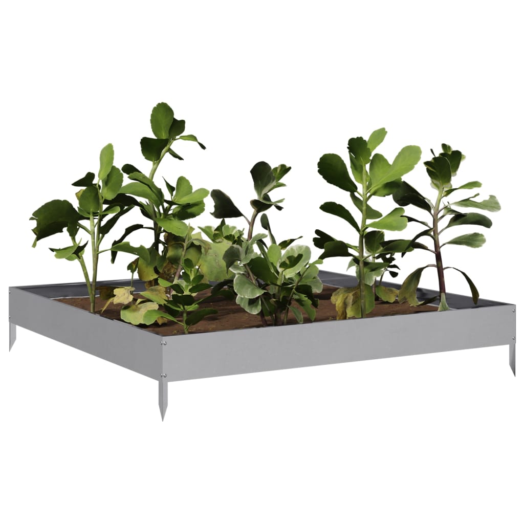 Plantenbak verhoogd 100x100x18,5 cm gegalvaniseerd staal