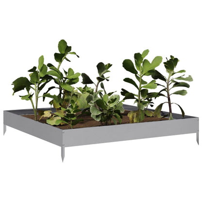 Plantenbak verhoogd 100x100x18,5 cm gegalvaniseerd staal