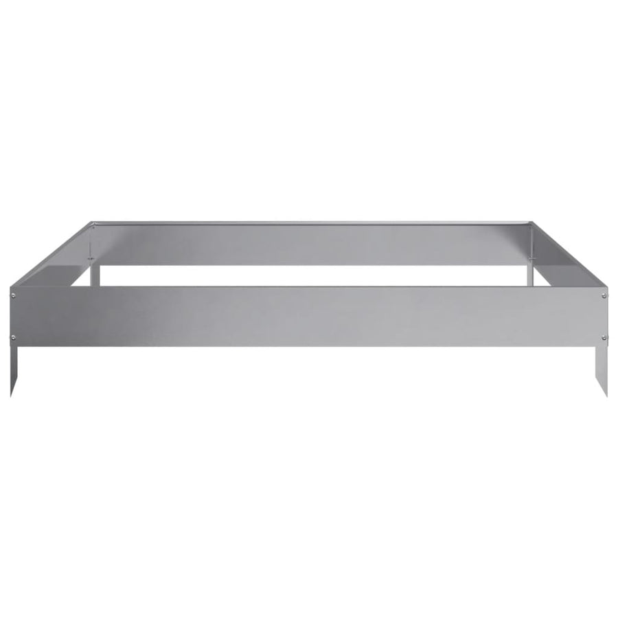 Plantenbak verhoogd 100x100x18,5 cm gegalvaniseerd staal