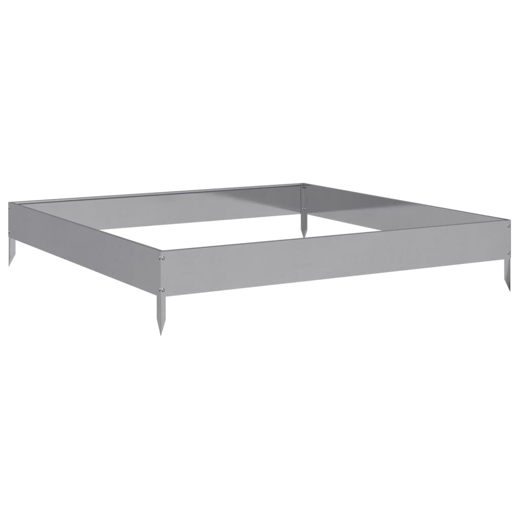 Plantenbak verhoogd 100x100x18,5 cm gegalvaniseerd staal