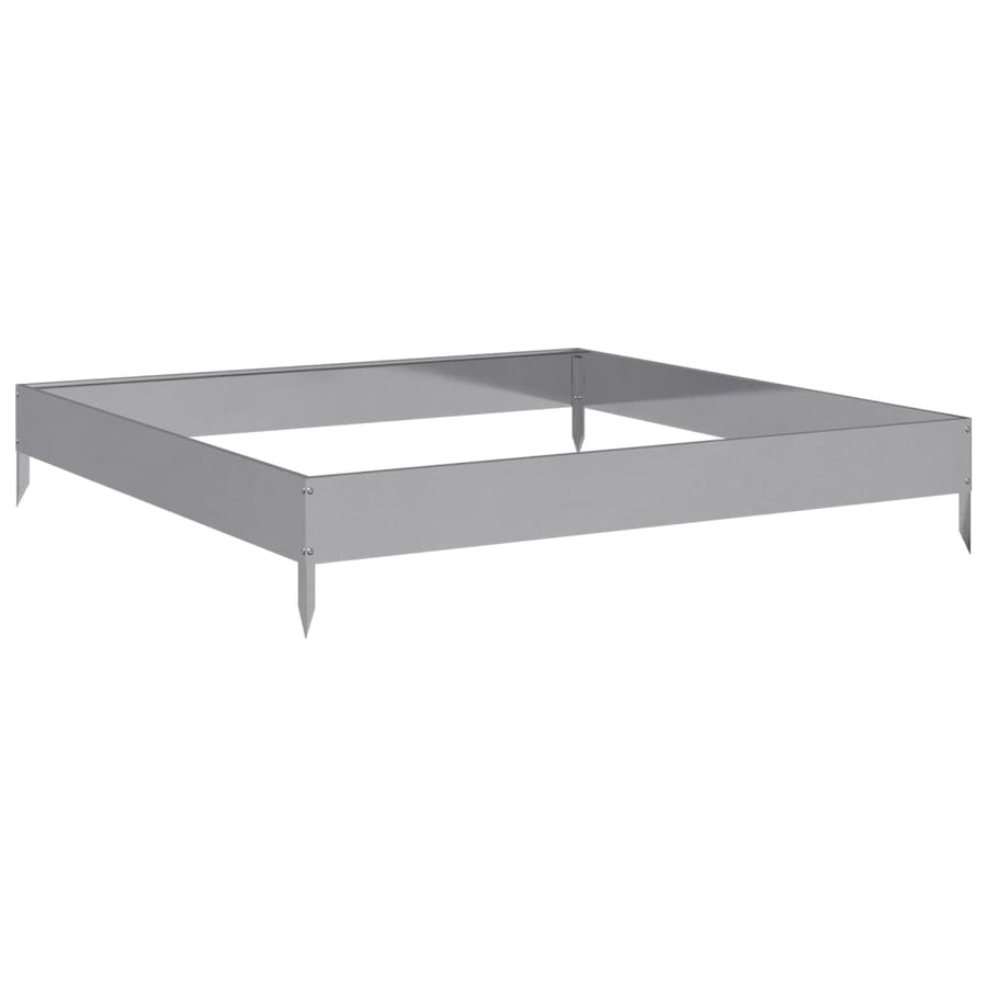 Plantenbak verhoogd 100x100x18,5 cm gegalvaniseerd staal