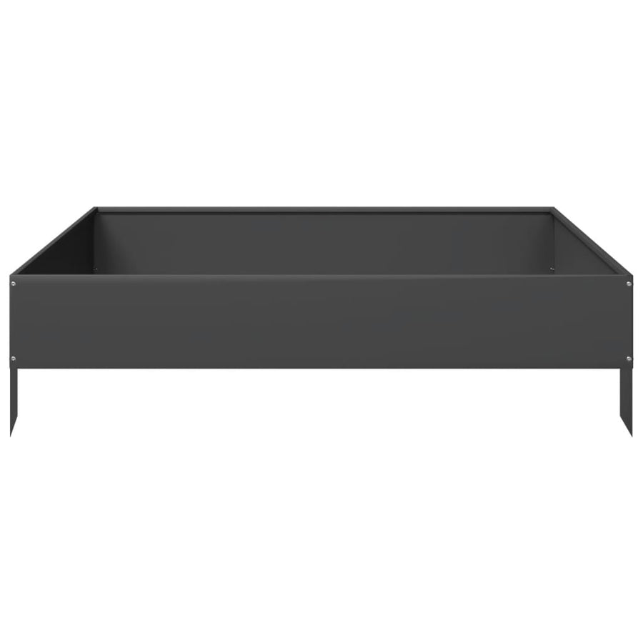 Plantenbak verhoogd 100x100x26 cm staal zwart