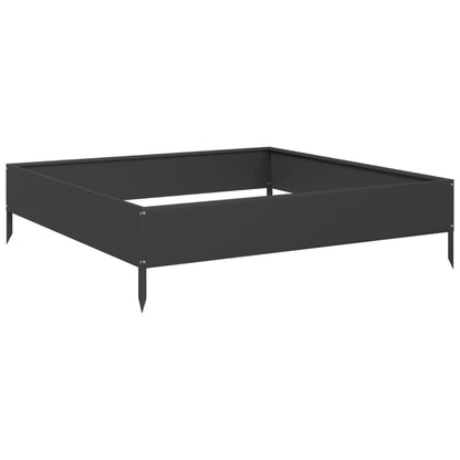 Plantenbak verhoogd 100x100x26 cm staal zwart