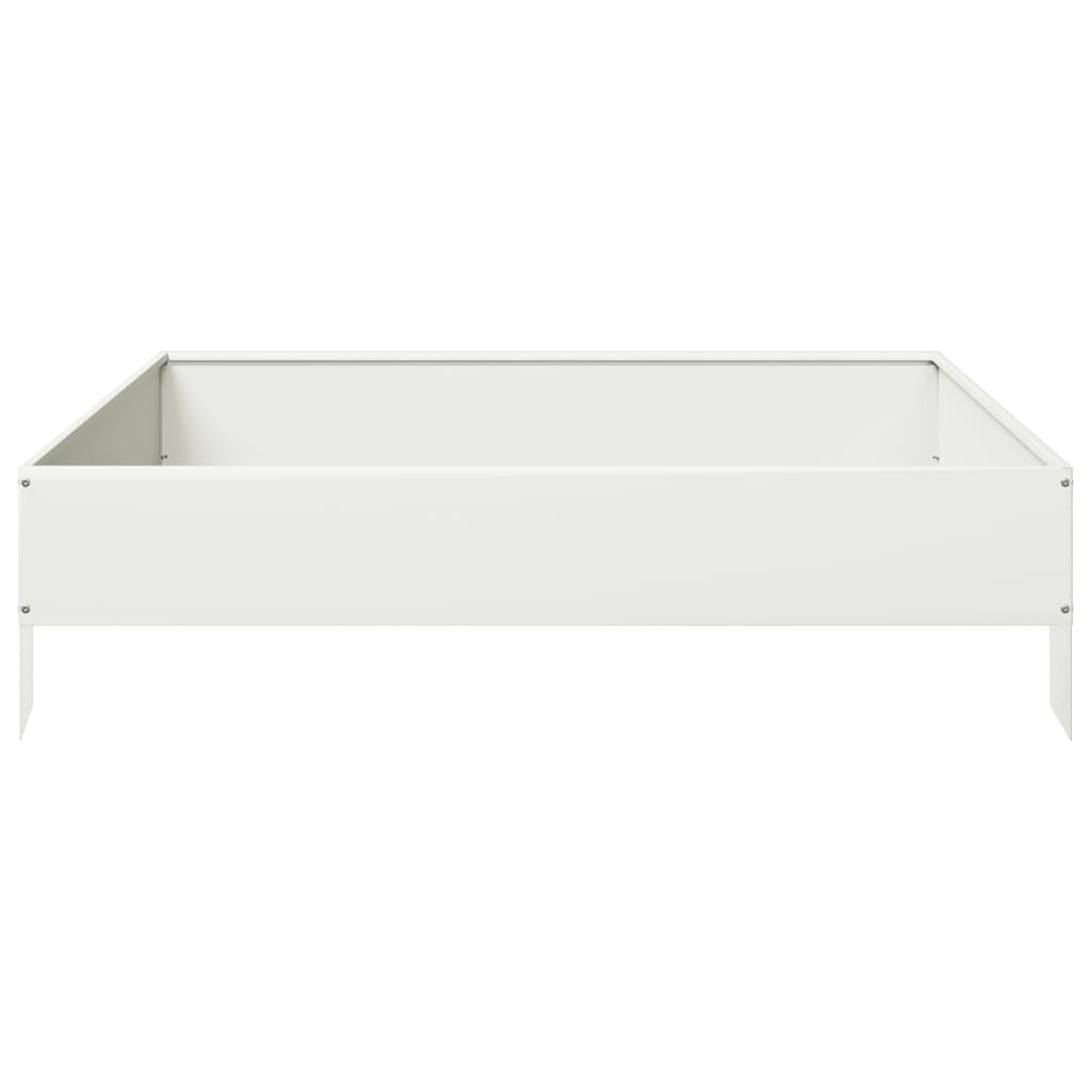 Plantenbak verhoogd 100x100x26 cm staal wit
