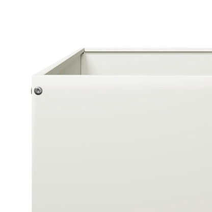 Plantenbak verhoogd 100x100x26 cm staal wit