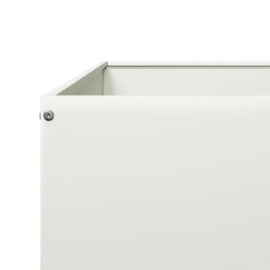 Plantenbak verhoogd 100x100x26 cm staal wit