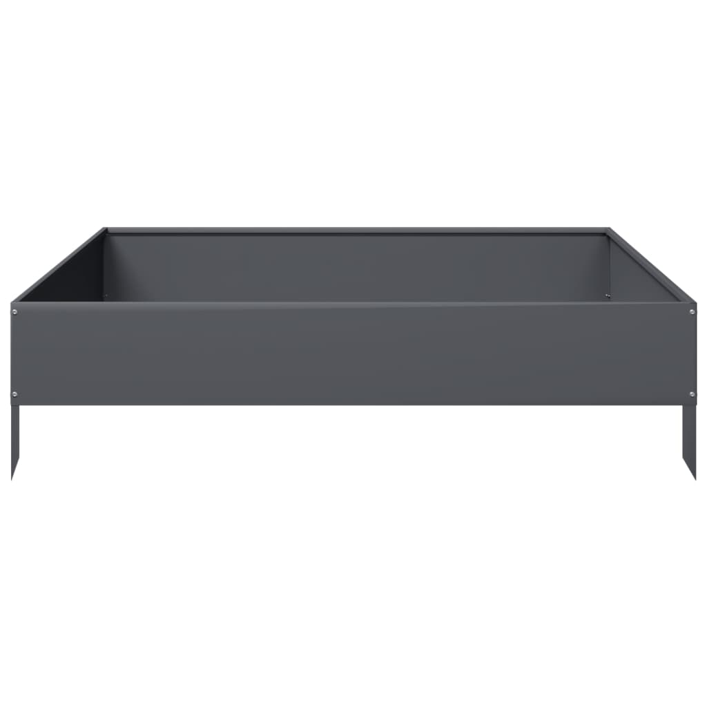 Plantenbak verhoogd 100x100x26 cm staal antracietkleurig