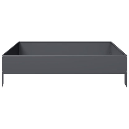 Plantenbak verhoogd 100x100x26 cm staal antracietkleurig
