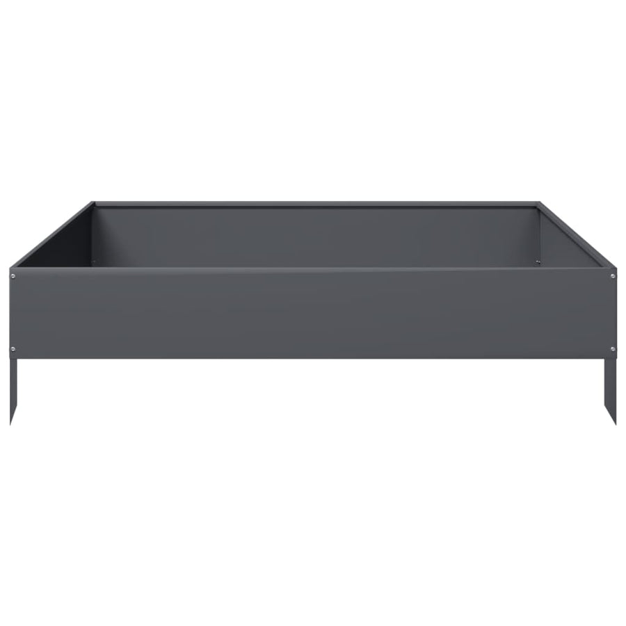 Plantenbak verhoogd 100x100x26 cm staal antracietkleurig