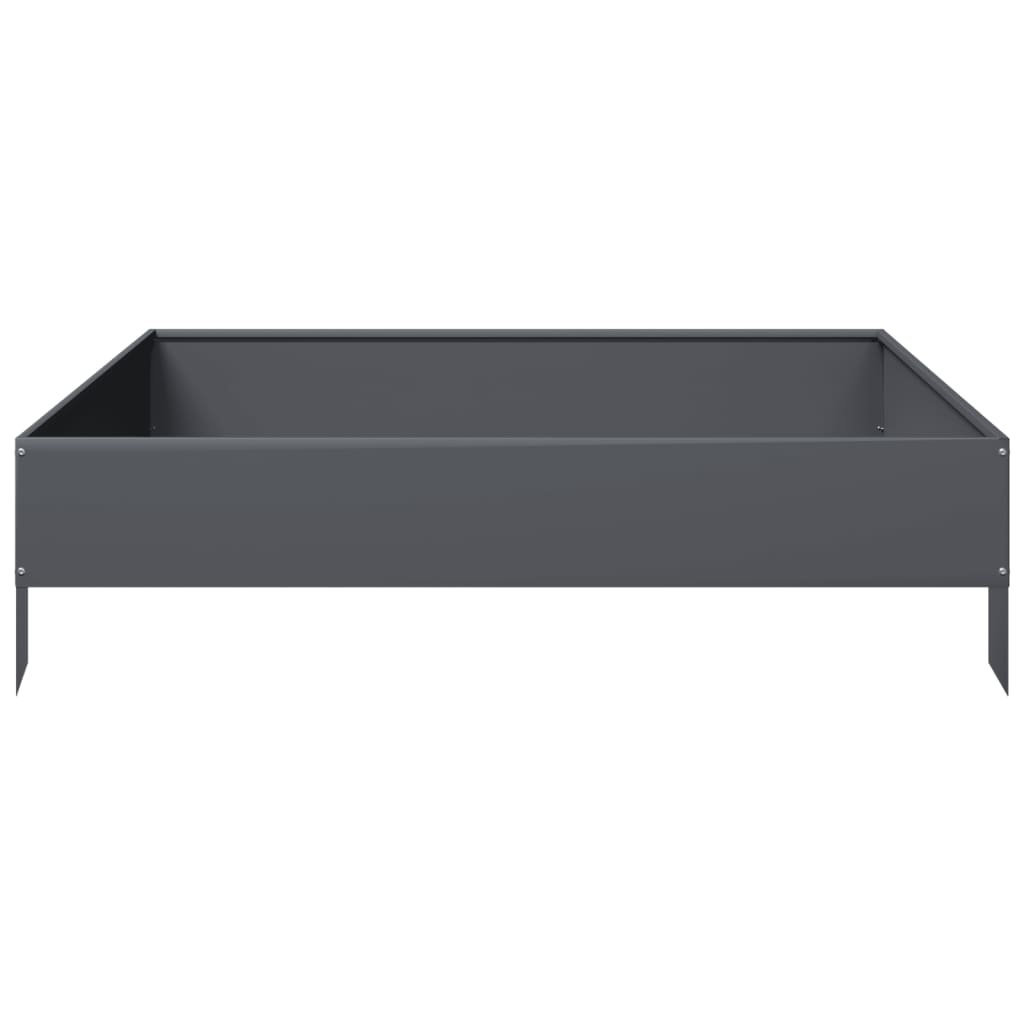 Plantenbak verhoogd 100x100x26 cm staal antracietkleurig