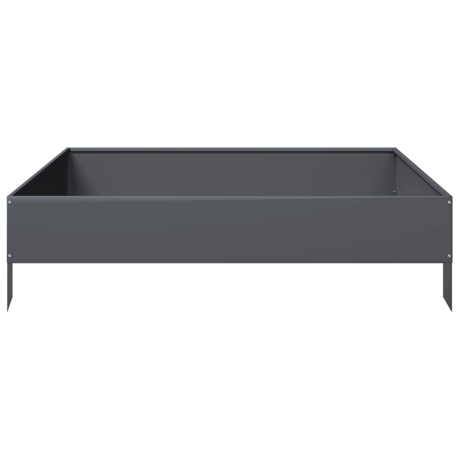 Plantenbak verhoogd 100x100x26 cm staal antracietkleurig