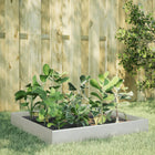 Raised planter 100x100x26 cm stainless steel