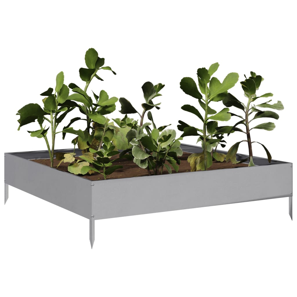Plantenbak verhoogd 100x100x26 cm gegalvaniseerd staal