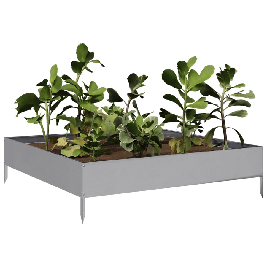 Plantenbak verhoogd 100x100x26 cm gegalvaniseerd staal