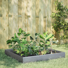 Raised planter 100x100x26 cm galvanized steel