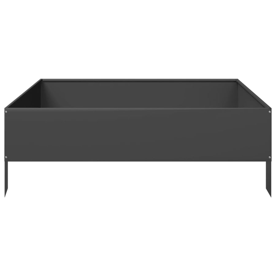 Plantenbak verhoogd 100x100x33,5 cm staal zwart