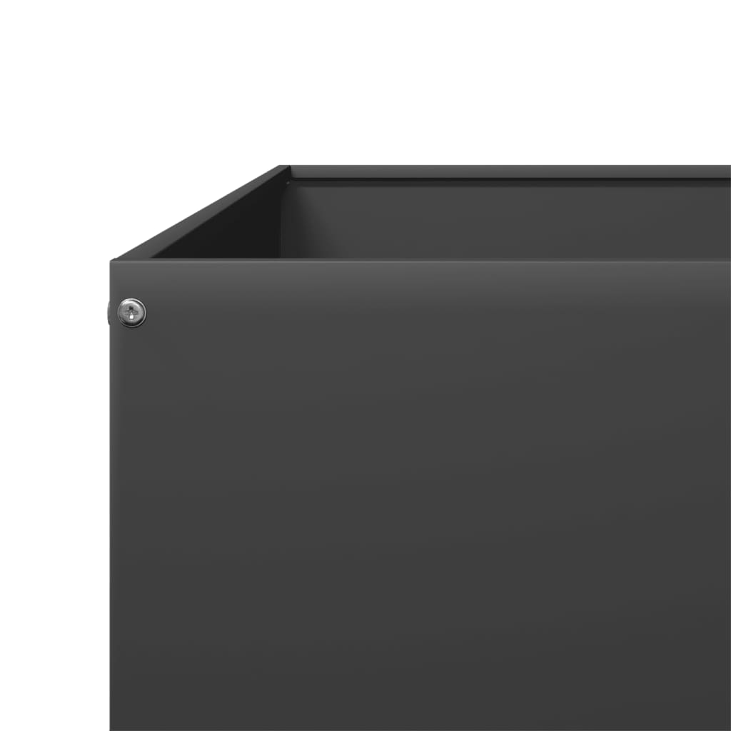 Plantenbak verhoogd 100x100x33,5 cm staal zwart