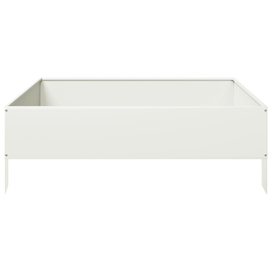 Plantenbak verhoogd 100x100x33,5 cm staal wit