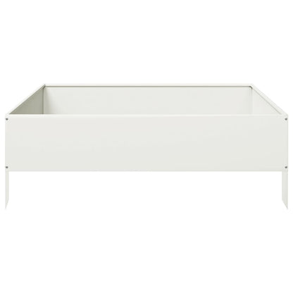 Plantenbak verhoogd 100x100x33,5 cm staal wit