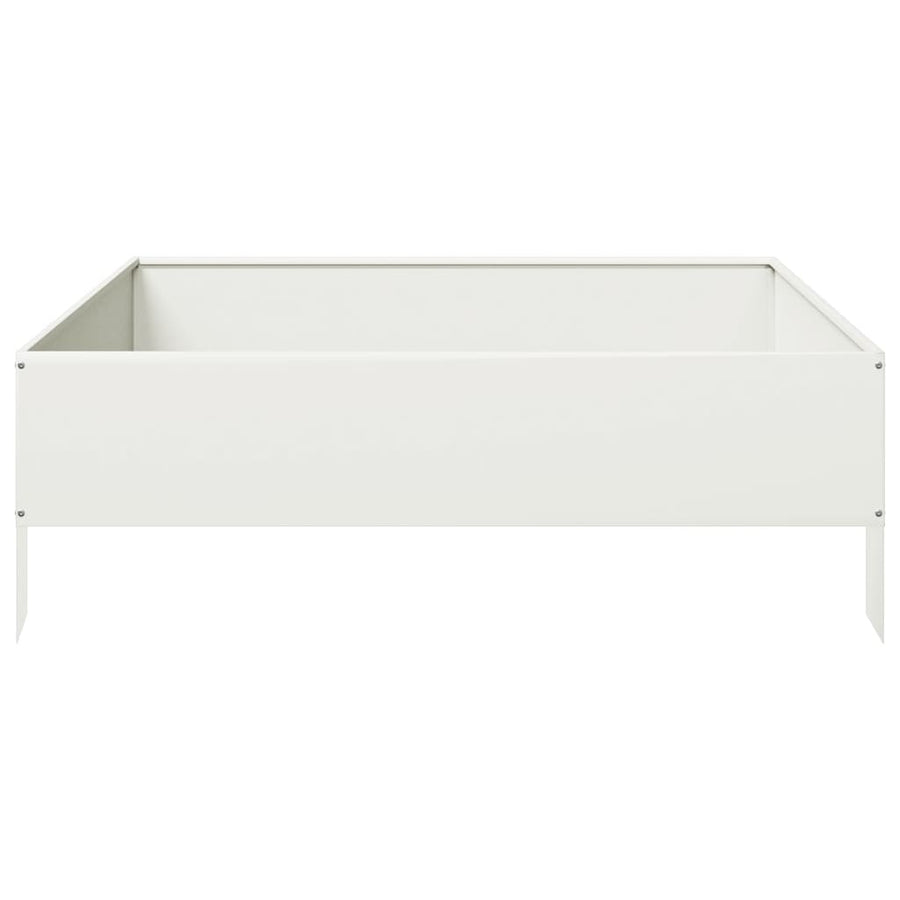 Plantenbak verhoogd 100x100x33,5 cm staal wit
