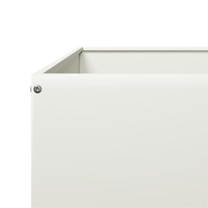 Plantenbak verhoogd 100x100x33,5 cm staal wit