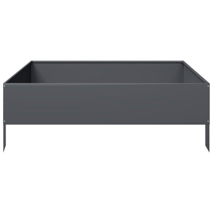 Plantenbak verhoogd 100x100x33,5 cm staal antracietkleurig