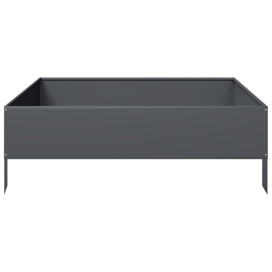 Plantenbak verhoogd 100x100x33,5 cm staal antracietkleurig