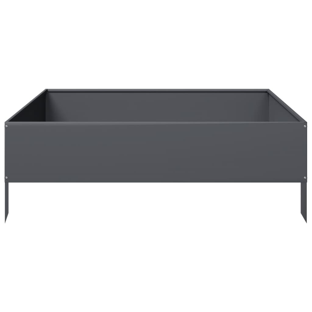 Plantenbak verhoogd 100x100x33,5 cm staal antracietkleurig
