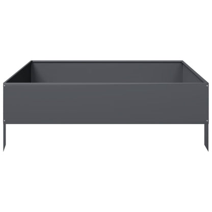 Plantenbak verhoogd 100x100x33,5 cm staal antracietkleurig