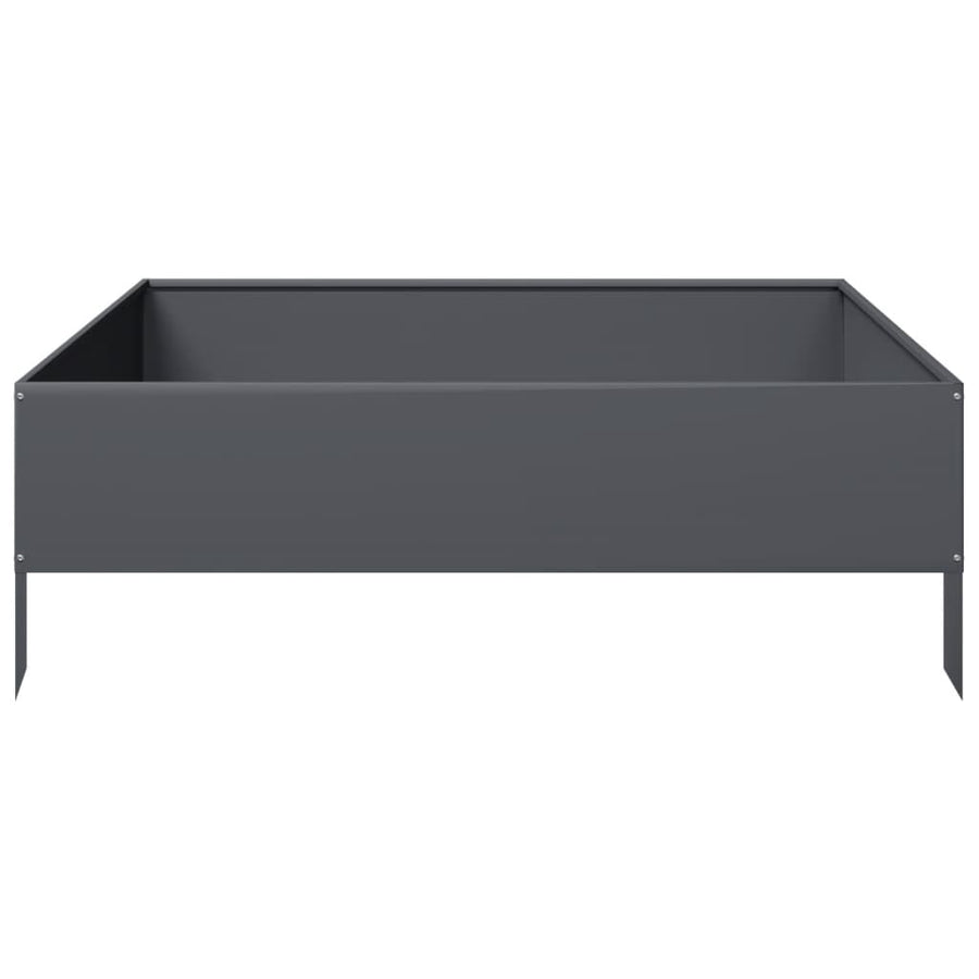 Plantenbak verhoogd 100x100x33,5 cm staal antracietkleurig
