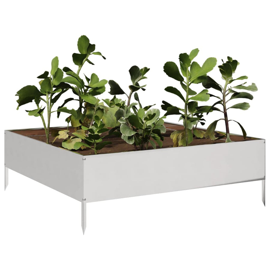 Plantenbak verhoogd 100x100x33,5 cm roestvrijstaal