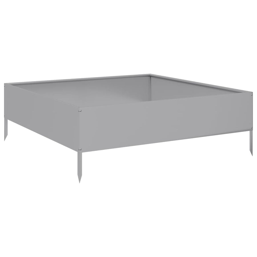 Plantenbak verhoogd 100x100x33,5 cm gegalvaniseerd staal