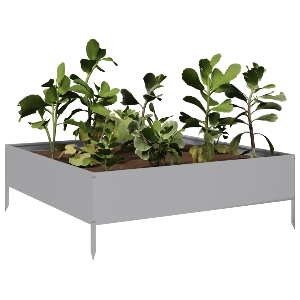 Plantenbak verhoogd 100x100x33,5 cm gegalvaniseerd staal
