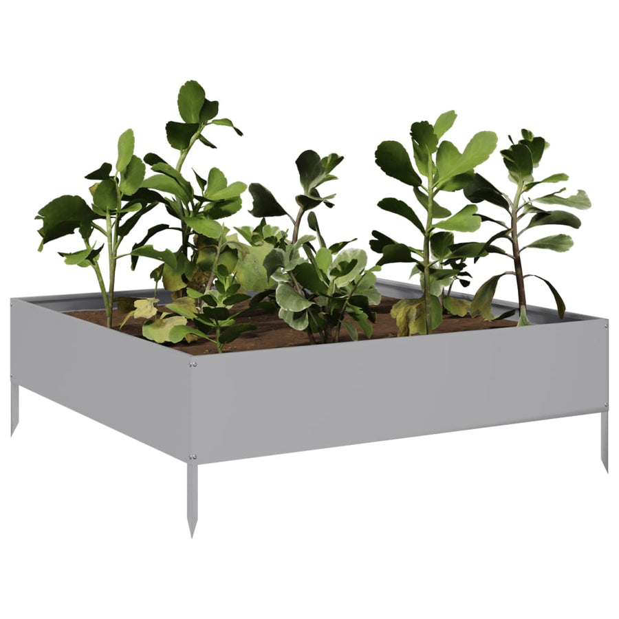 Plantenbak verhoogd 100x100x33,5 cm gegalvaniseerd staal