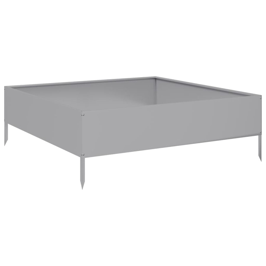 Plantenbak verhoogd 100x100x33,5 cm gegalvaniseerd staal