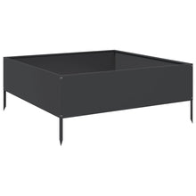 Plantenbak verhoogd 100x100x25 cm staal zwart