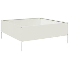 Plantenbak verhoogd 100x100x25 cm staal wit