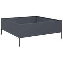 Plantenbak verhoogd 100x100x25 cm staal antracietkleurig