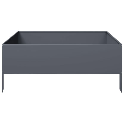 Plantenbak verhoogd 100x100x25 cm staal antracietkleurig