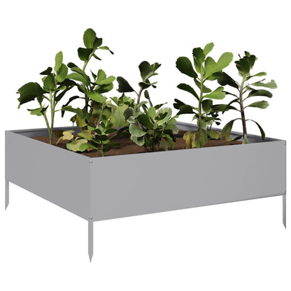Plantenbak verhoogd 100x100x25 cm gegalvaniseerd staal
