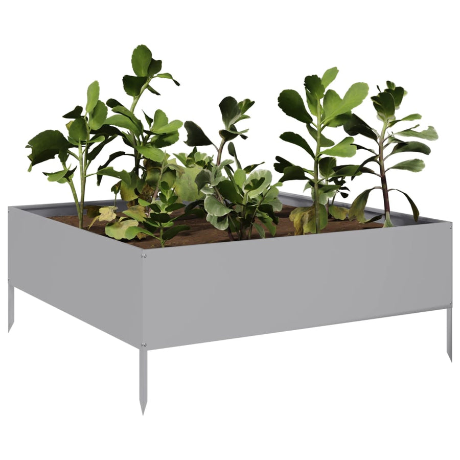 Plantenbak verhoogd 100x100x25 cm gegalvaniseerd staal