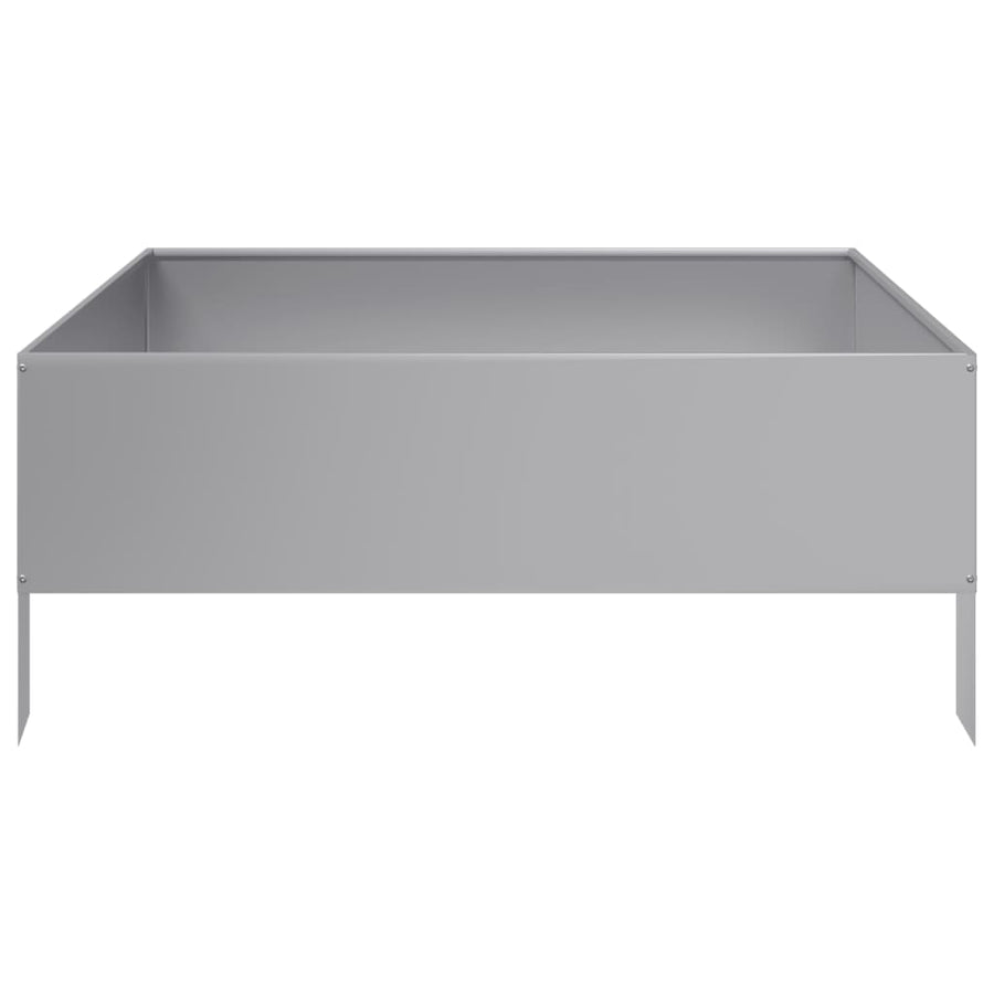 Plantenbak verhoogd 100x100x25 cm gegalvaniseerd staal