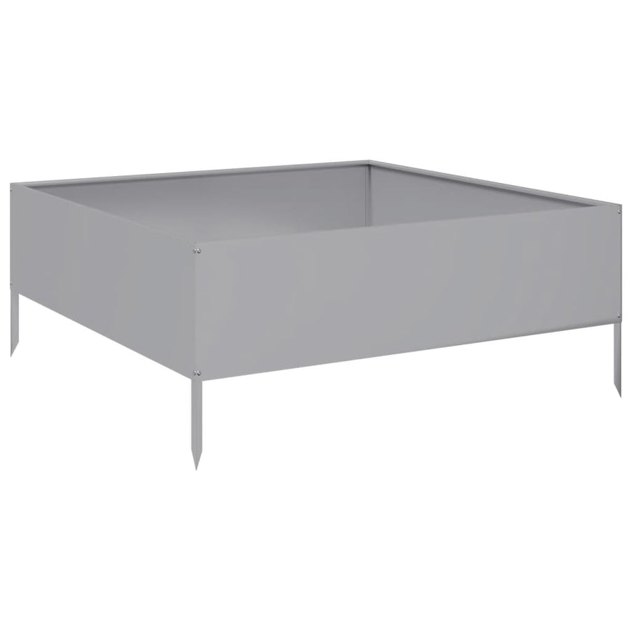 Plantenbak verhoogd 100x100x25 cm gegalvaniseerd staal