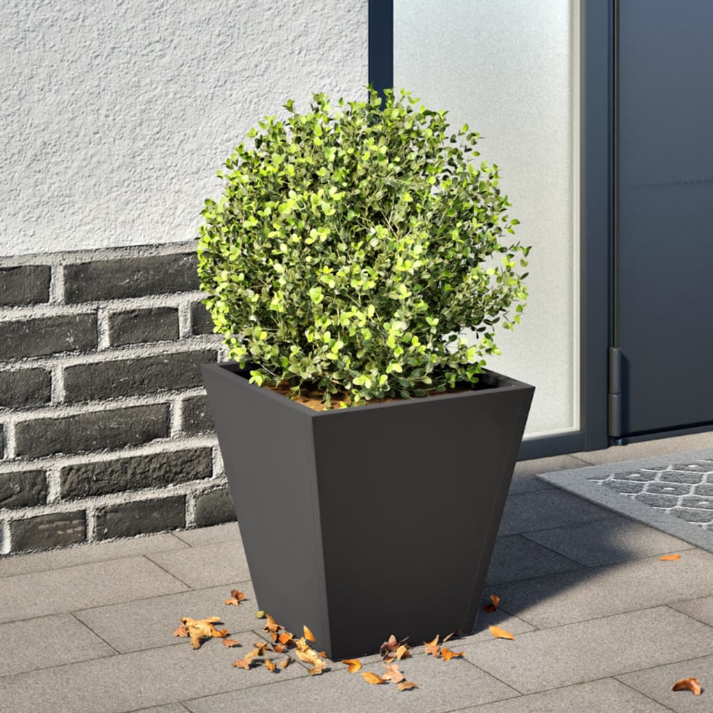 Plantenbak 30x30x30 cm staal zwart