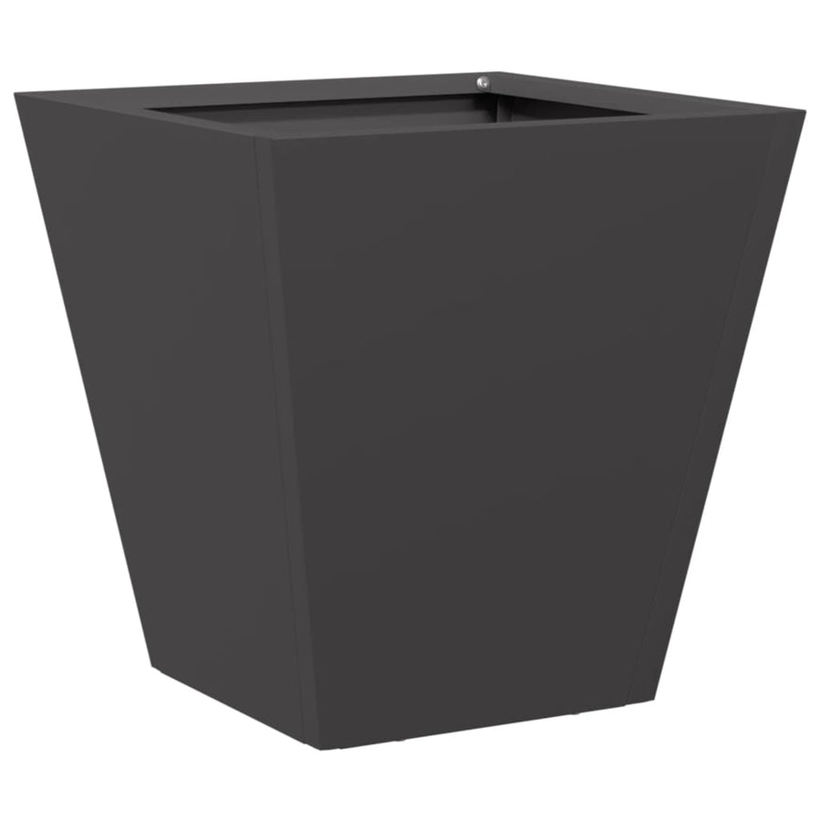 Plantenbakken 2 st 30x30x30 cm staal zwart
