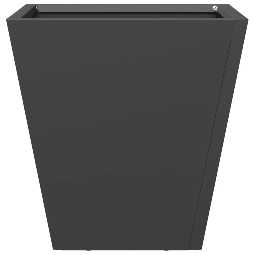 Plantenbakken 2 st 30x30x30 cm staal zwart