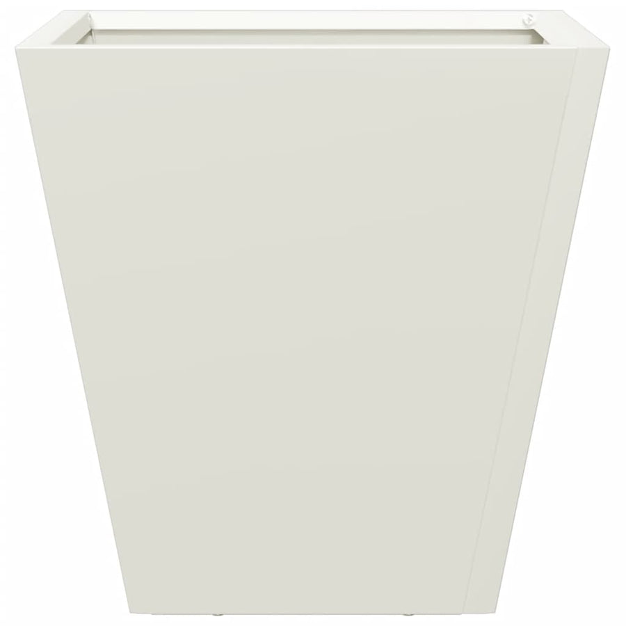 Plantenbakken 2 st 30x30x30 cm staal wit