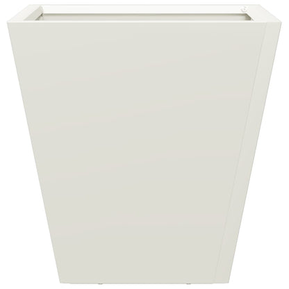 Plantenbakken 2 st 30x30x30 cm staal wit